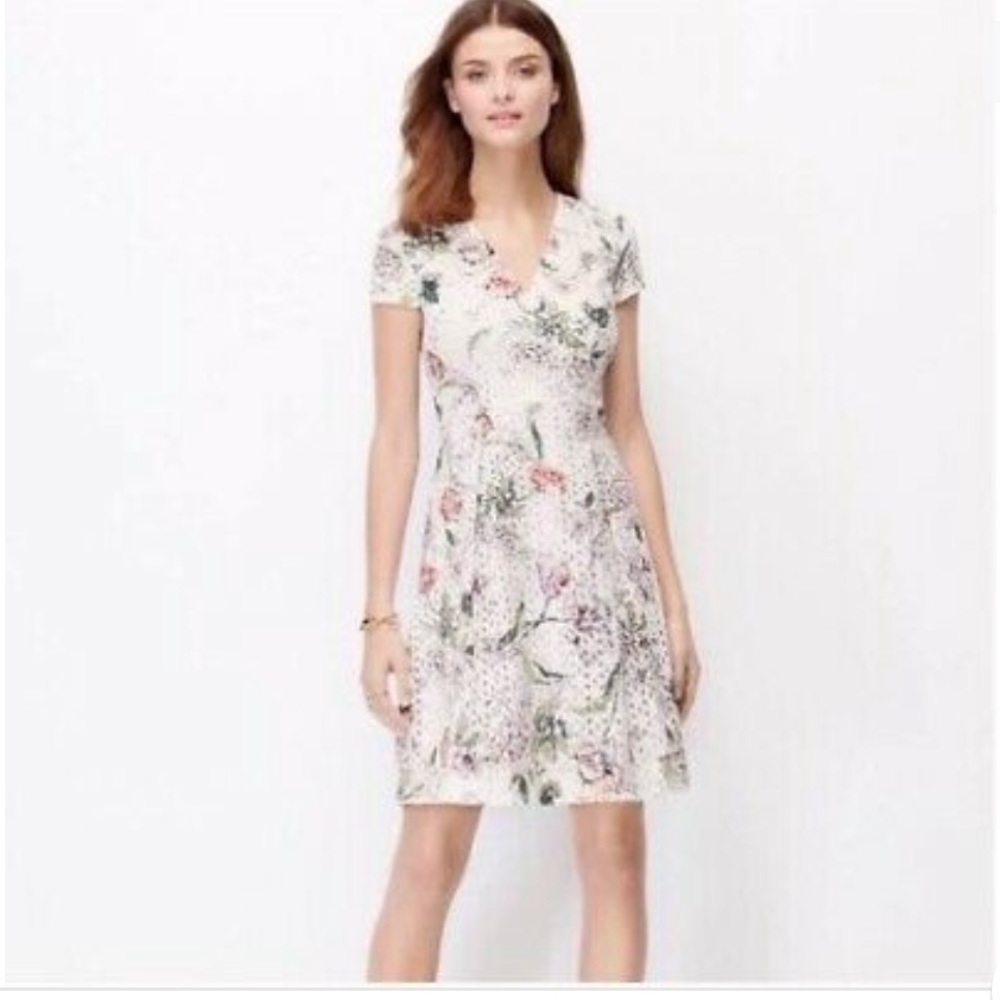 ANN TAYLOR Eyelet Floral Dress